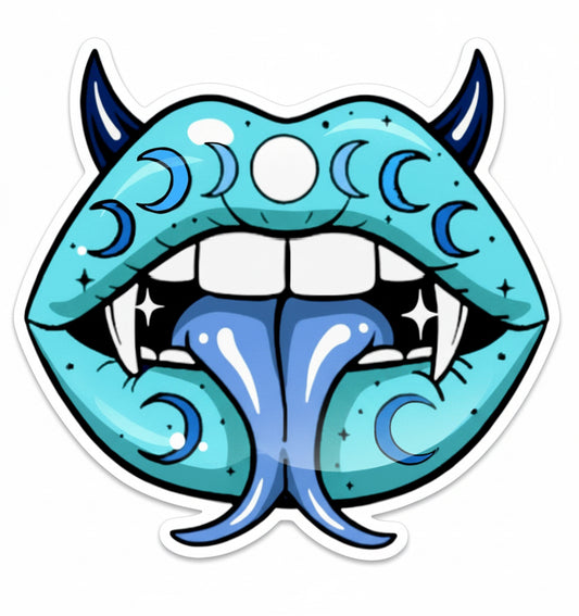 Cursed kisses vinyl sticker-6 different designs