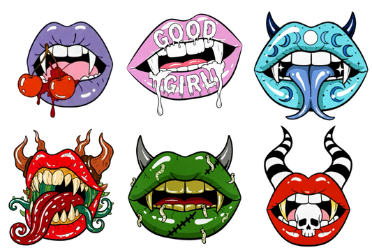 Cursed Kisses 6 piece Sticker pack- preorder